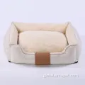 Dog Raised Eage Bed Pet Luxury Plush Comfortable Dog Bed Rectangular Bolster Manufactory